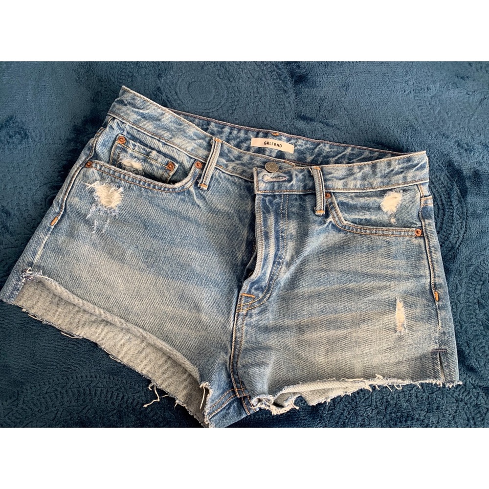 GRLFRND denim cutoffs